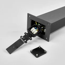 Lucande LED-sokkellampe Lennik, sensor, 60 cm, antracit