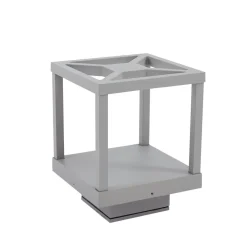 Lucande LED-sokkellampe Lealan, grå, metal, 23 cm, IP54