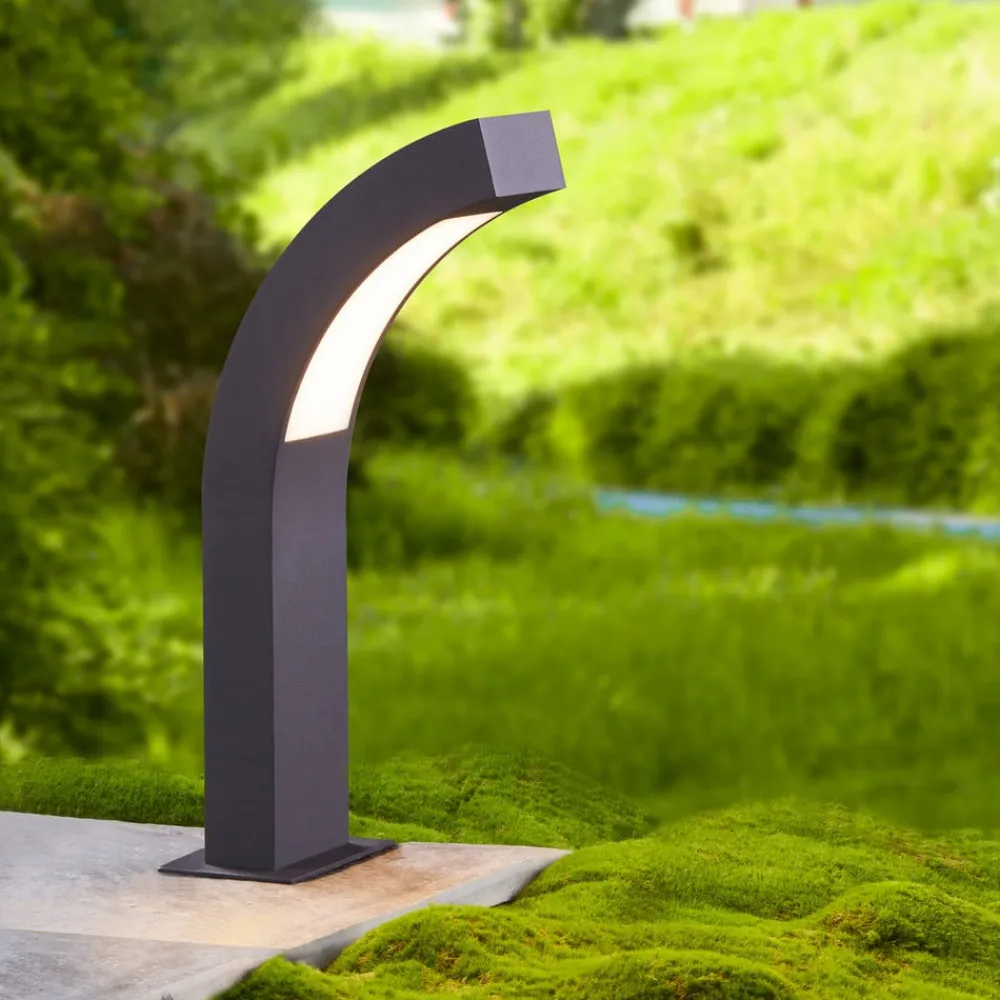 LED-sokkellampe Lennik, 40 cm, antracit, metal^Lucande