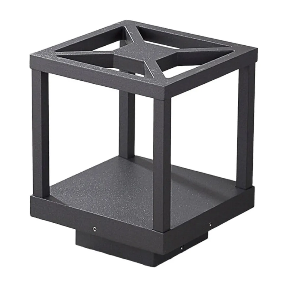 Lucande Terrassebelysning>LED-sokkellampe Lealan, sort, metal, 23 cm, IP54