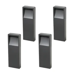 LED-sokkellampe Leya, 4 stk, 35cm, antracit, IP54^Lucande New