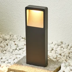 LED-sokkellampe Leya, 4 stk, 35cm, antracit, IP54^Lucande New