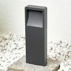 LED-sokkellampe Leya, 4 stk, 35cm, antracit, IP54^Lucande New