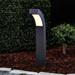 Lucande Terrassebelysning|Gadebelysning>LED-sokkellampe Lennik, 60 cm, antracit, metal