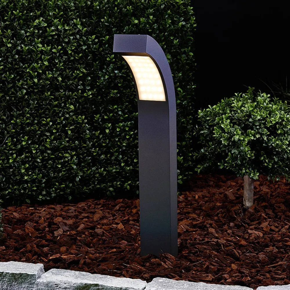 Lucande Terrassebelysning|Gadebelysning>LED-sokkellampe Lennik, 60 cm, antracit, metal