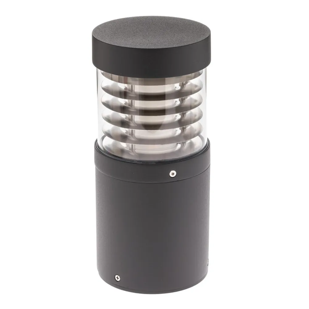 Lucande LED-sokkellampe Lucius, 27 cm, antracit, IP54