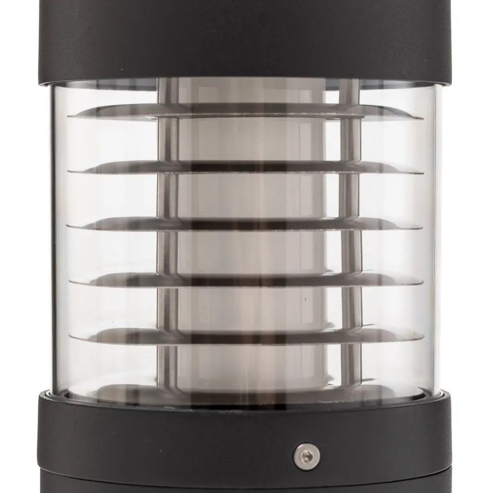 Lucande LED-sokkellampe Lucius, 27 cm, antracit, IP54