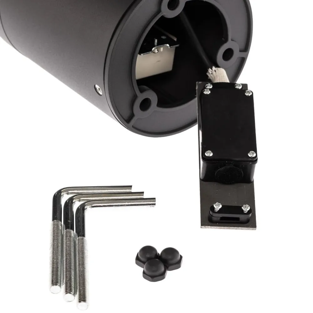 Lucande LED-sokkellampe Lucius, 27 cm, antracit, IP54