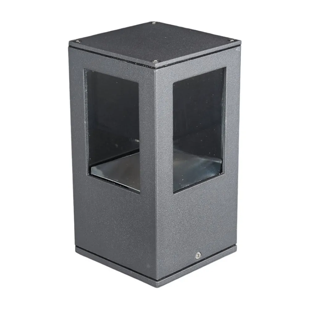 Lucande Terrassebelysning>LED-sokkellampe Nicola, 20 cm, antracit, IP54