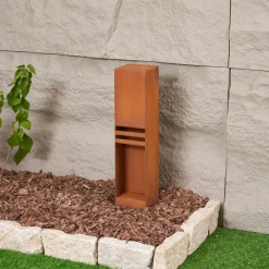 LED-sokkellampe Oxido, rustfarvet, cortenstål^Lucande Clearance