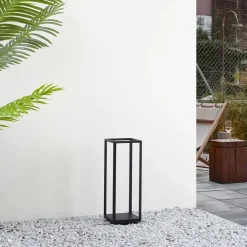 Lucande LED-sokkellampe Thorvid, højde 50 cm, sort