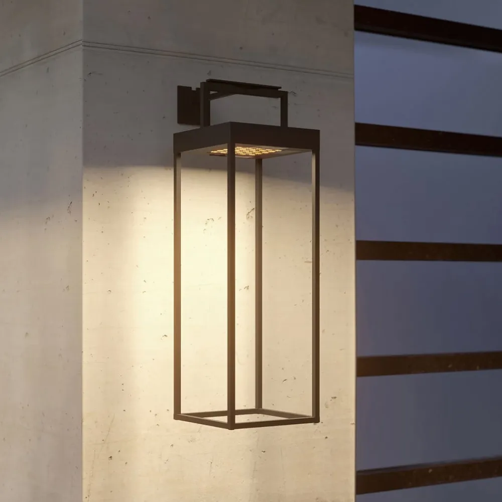 Lucande LED-solcellelampe Lynzy, 58 cm, sort, metal, IP65