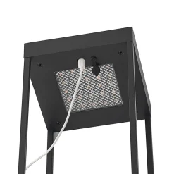 Lucande LED-solcellelampe Lynzy, 58 cm, sort, metal, IP65