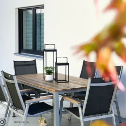 Lucande LED-solcellelampe Lynzy, 58 cm, sort, metal, IP65