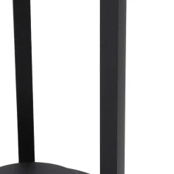 Lucande LED-solcellelampe Nilea, Ø 16 cm, sort, sensor