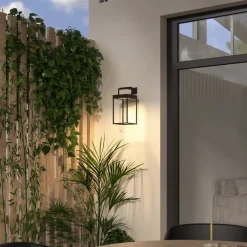 LED-solcellelampe Lynzy, 38 cm, sort, metal, IP65^Lucande Clearance