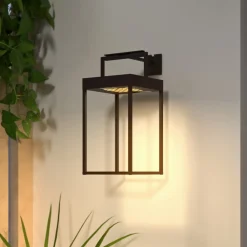 LED-solcellelampe Lynzy, 38 cm, sort, metal, IP65^Lucande Clearance