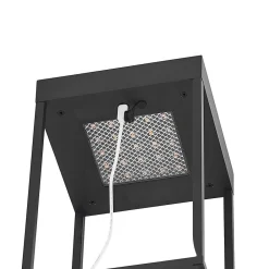 LED-solcellelampe Lynzy, 38 cm, sort, metal, IP65^Lucande Clearance