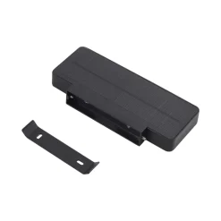 Lucande LED-solcelle-væglampe Tavon, kantet, sort, sensor