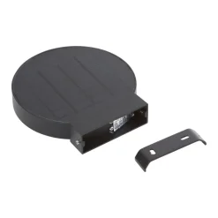 Lucande LED-solcelle-væglampe Tavon, rund, sort, sensor