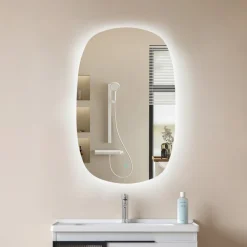 Lucande Møbel Og Interiør>LED-spejl Celestiel, oval, opvarmbar, CCT, 80 cm