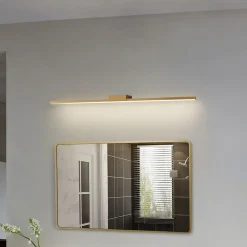 LED-spejllampe Kivana, kobber, metal, 90 cm, IP44^Lucande Clearance