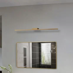 LED-spejllampe Kivana, kobber, metal, 90 cm, IP44^Lucande Clearance