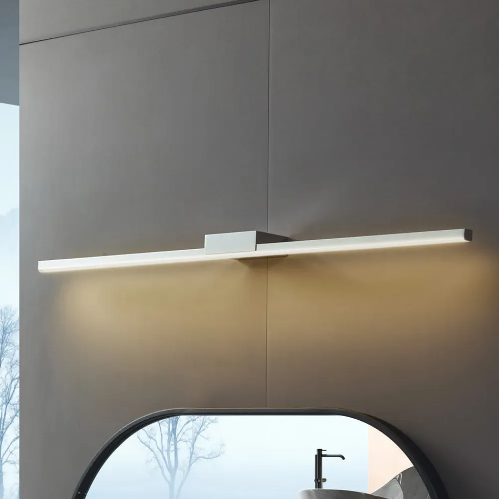 Lucande Væg- Og Spejllamper|Væglamper>LED-spejllampe Kivana, krom, metal, 90 cm, IP44