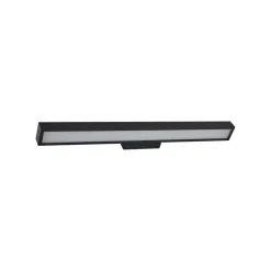 Lucande LED-spejllampe Zafira, sort, aluminium, 90 cm, IP44