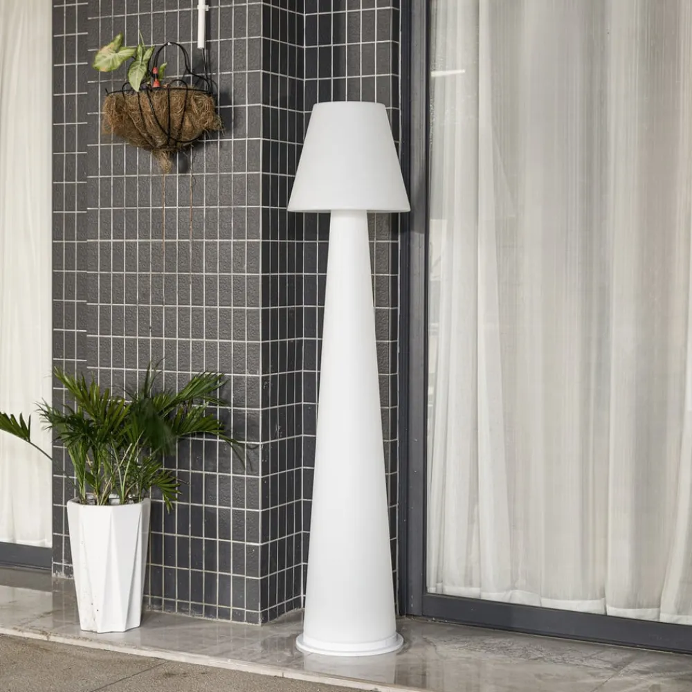 LED-terrasselampe Gauri, hvid, 153 cm, IP44^Lucande Discount