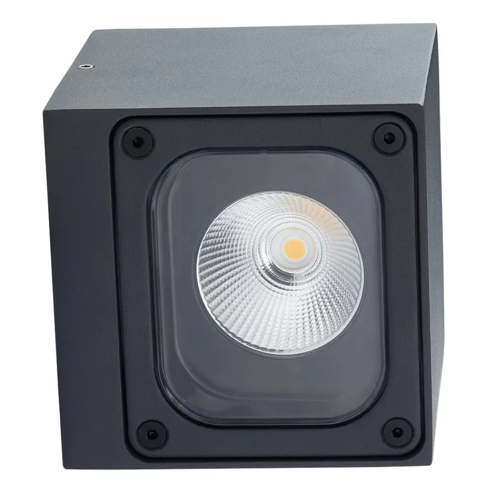 Lucande Terrassebelysning|Væglamper>LED-udendørs væglampe Merjem, 10 cm, op/ned, IP54