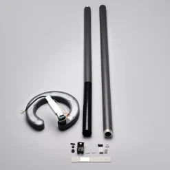 LED-udendørslampe Jannis, antracit, metal, 200 cm^Lucande Hot