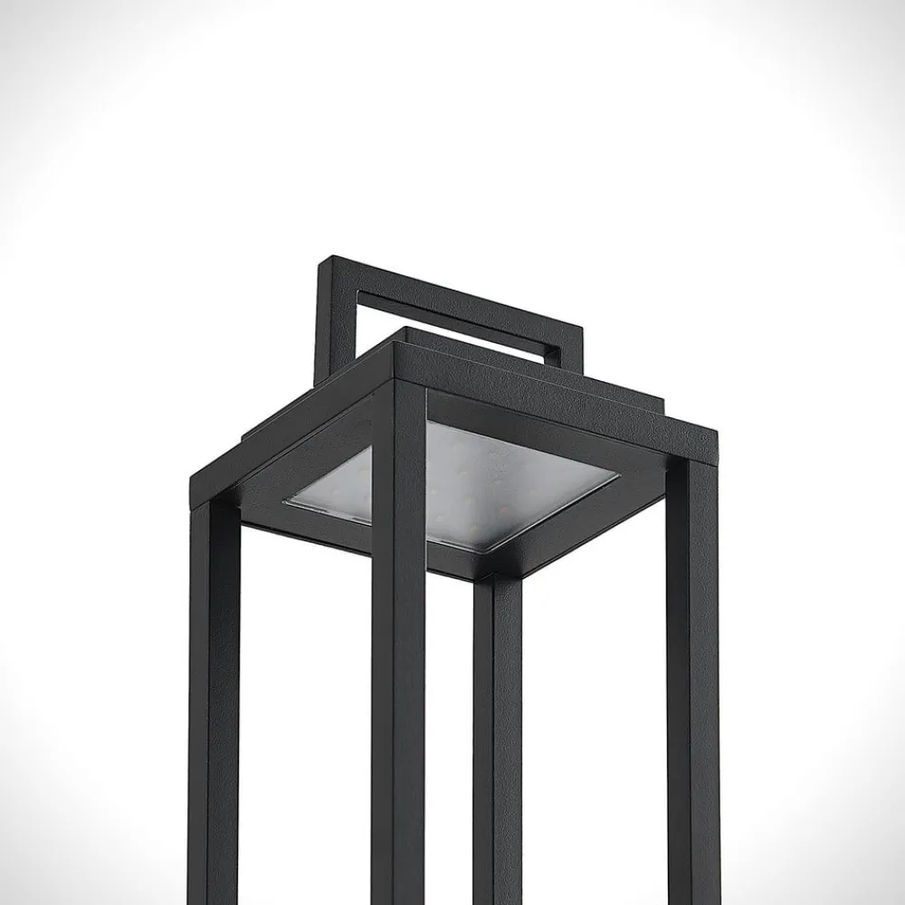 LED-udendørslampe Mirina, sort, genopladeligt batteri, touch-dæmper^Lucande Hot