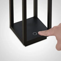 LED-udendørslampe Mirina, sort, genopladeligt batteri, touch-dæmper^Lucande Hot