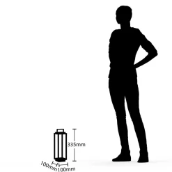 LED-udendørslampe Mirina, sort, genopladeligt batteri, touch-dæmper^Lucande Hot