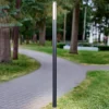 Lucande LED-udendørslampe Sidny, 220 cm, antracit, IP54