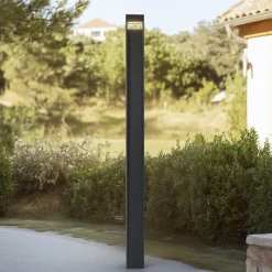 Lucande LED-udendørslampe Tavion, 230 cm, antracit, IP65