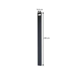 Lucande LED-udendørslampe Tavion, 230 cm, antracit, IP65