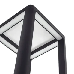 Lucande LED-udendørslampe Thorvid, højde 180 cm, sort
