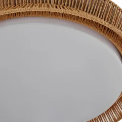 Lucande LED-ventilator Lineta, hvid, reb, Ø 103 cm, støjsvag