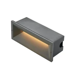 Lucande LED-vægindbygningslampe Jaano, antracit, aluminium, IP65