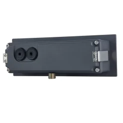 Lucande LED-vægindbygningslampe Loya, 23 x 8 cm, grå, IP54