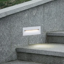 Lucande Terrassebelysning|Væglamper>LED-vægindbygningslampe Loya, 23 x 8 cm, hvid, IP54