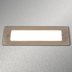 LED-vægindbygningslampe Holly, 17 cm, stål^Lucande Best