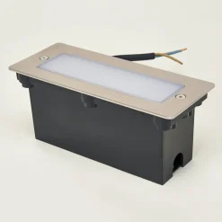 LED-vægindbygningslampe Holly, 17 cm, stål^Lucande Best