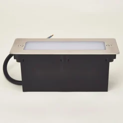 LED-vægindbygningslampe Holly, 17 cm, stål^Lucande Best