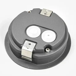 Lucande LED-vægindbygningslampe Loya, Ø 11,5 cm, grå, IP54