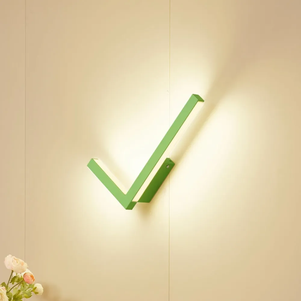 LED-væglampe Check, grøn, metal, CCT, dæmpbar^Lucande Discount