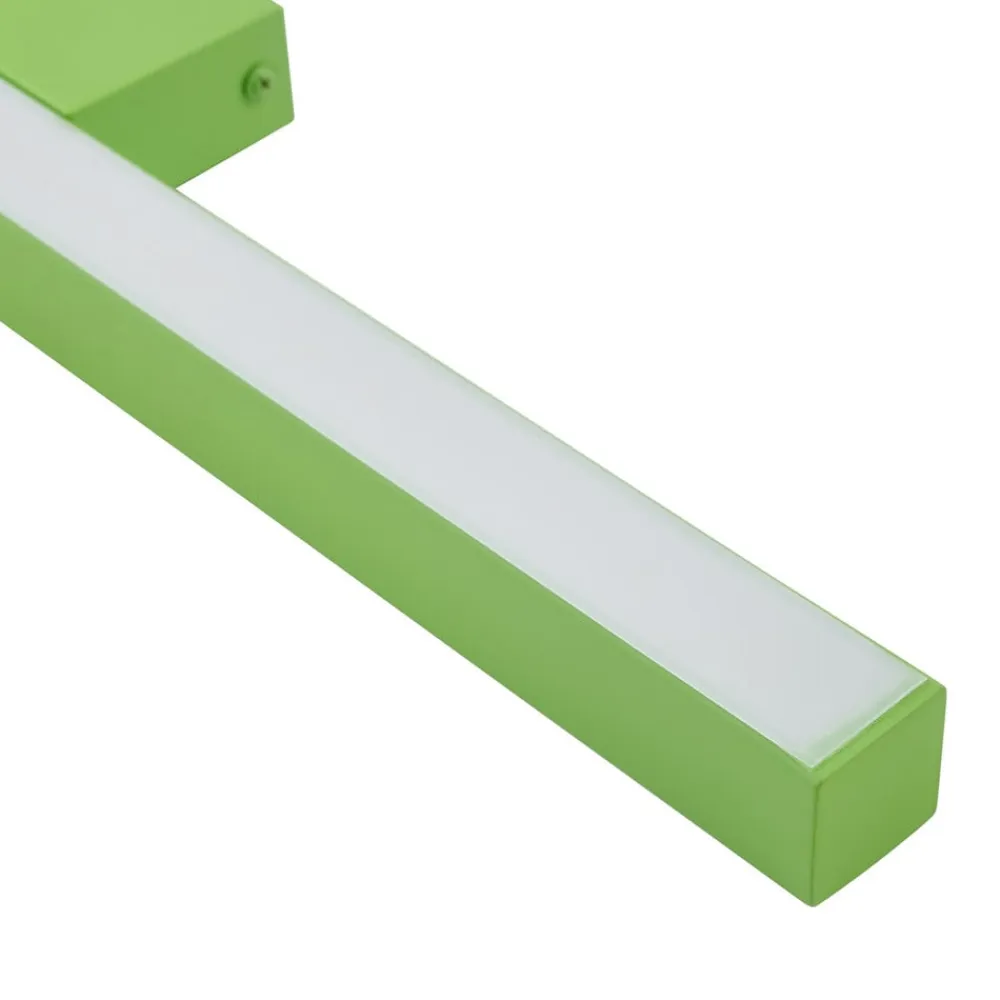 LED-væglampe Check, grøn, metal, CCT, dæmpbar^Lucande Discount