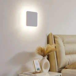 Lucande Væglamper>LED-væglampe Elrik, hvid, 22 cm høj, metal